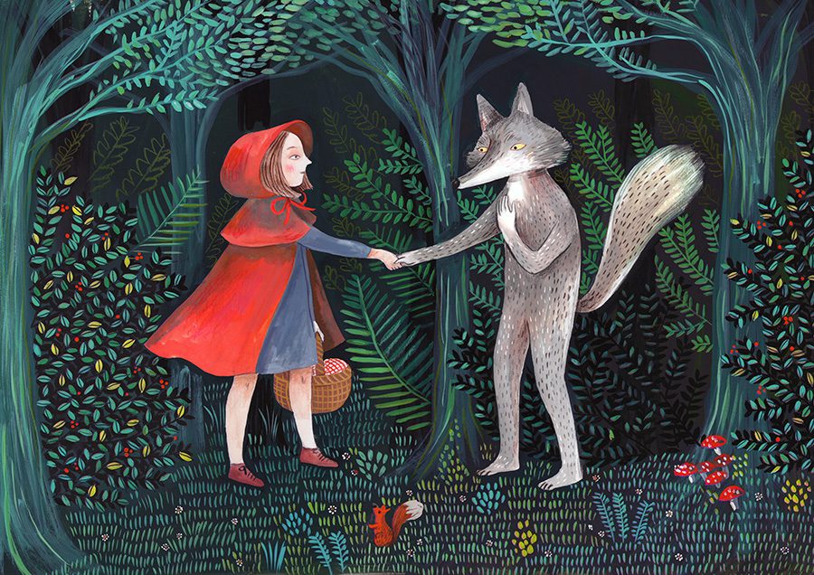Helena-Perez-Garcia-Red -Riding-Hood-Woolf-Illustration-1
